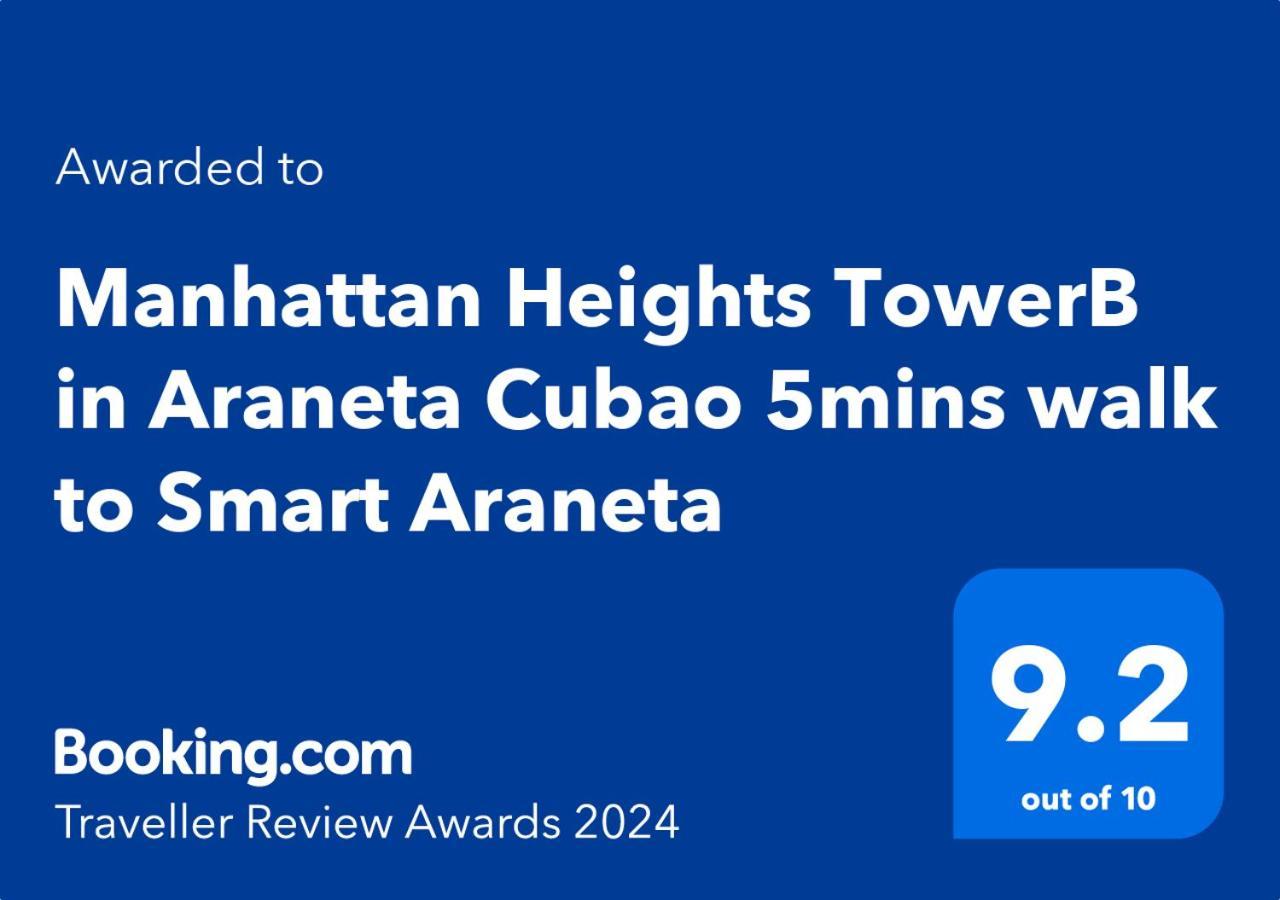Manhattan Heights Towerb In Araneta Cubao 5Mins Walk To Smart Araneta Apart otel Manila Dış mekan fotoğraf